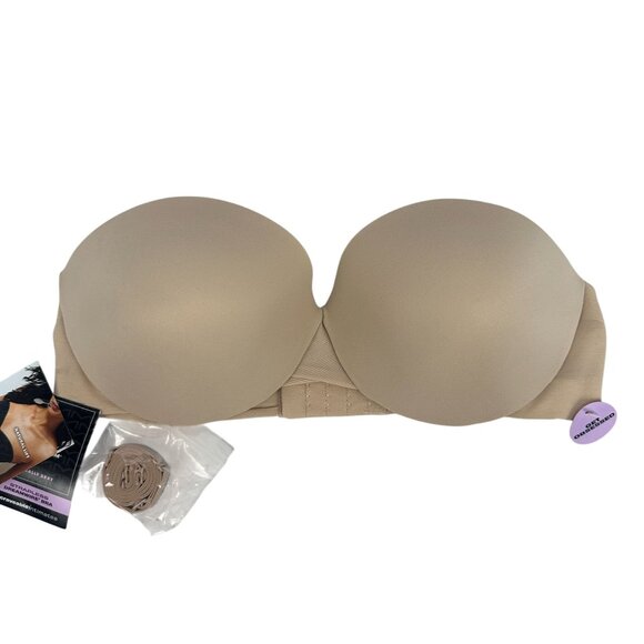 Maidenform Strapless Dreamwire Bra 36B Natural Lift Nude Adjustable Straps - Picture 1 of 9